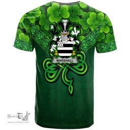 ScotsTee Shop Irish Marshall Coat of Arms Irish T Shirt Irish Shamrock Triangle Style