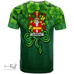 ScotsTee Shop Irish Ramsden Coat of Arms Irish T Shirt Irish Shamrock Triangle Style