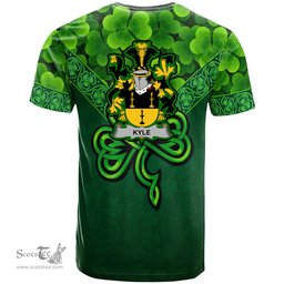 ScotsTee Shop Irish Kyle Coat of Arms Irish T Shirt Irish Shamrock Triangle Style