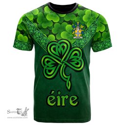 ScotsTee Shop Irish Exham Coat of Arms Irish T Shirt Irish Shamrock Triangle Style