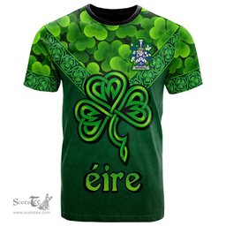 ScotsTee Shop Irish Archdall Coat of Arms Irish T Shirt Irish Shamrock Triangle Style
