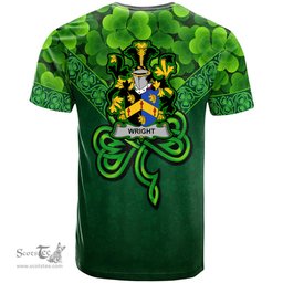ScotsTee Shop Irish Wright Coat of Arms Irish T Shirt Irish Shamrock Triangle Style