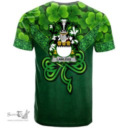 ScotsTee Shop Irish Lawless Coat of Arms Irish T Shirt Irish Shamrock Triangle Style