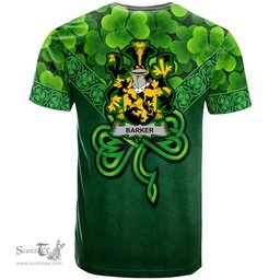 ScotsTee Shop Irish Barker Coat of Arms Irish T Shirt Irish Shamrock Triangle Style