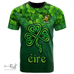 ScotsTee Shop Irish Barker Coat of Arms Irish T Shirt Irish Shamrock Triangle Style