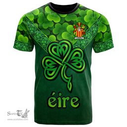 ScotsTee Shop Irish Theede Coat of Arms Irish T Shirt Irish Shamrock Triangle Style