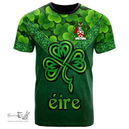 ScotsTee Shop Irish Steen Coat of Arms Irish T Shirt Irish Shamrock Triangle Style
