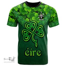 ScotsTee Shop Irish Strong Coat of Arms Irish T Shirt Irish Shamrock Triangle Style