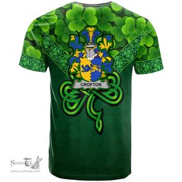 ScotsTee Shop Irish Crofton Coat of Arms Irish T Shirt Irish Shamrock Triangle Style