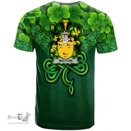 ScotsTee Shop Irish Wotton Coat of Arms Irish T Shirt Irish Shamrock Triangle Style