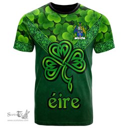 ScotsTee Shop Irish Ferguson Coat of Arms Irish T Shirt Irish Shamrock Triangle Style