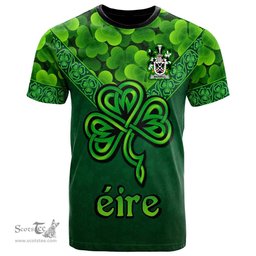 ScotsTee Shop Irish Maxwell Coat of Arms Irish T Shirt Irish Shamrock Triangle Style