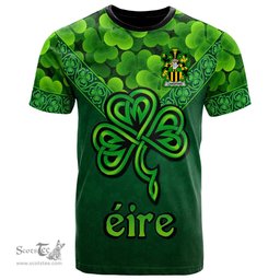 ScotsTee Shop Irish Langford Coat of Arms Irish T Shirt Irish Shamrock Triangle Style