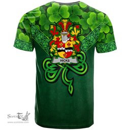 ScotsTee Shop Irish Hicks Coat of Arms Irish T Shirt Irish Shamrock Triangle Style