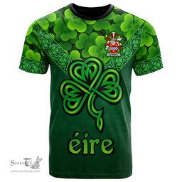 ScotsTee Shop Irish Stewart Coat of Arms Irish T Shirt Irish Shamrock Triangle Style