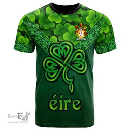 ScotsTee Shop Irish Cairnes Coat of Arms Irish T Shirt Irish Shamrock Triangle Style