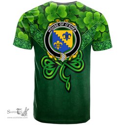ScotsTee Shop Irish House of O SHEA Coat of Arms Irish T Shirt Irish Shamrock Triangle Style