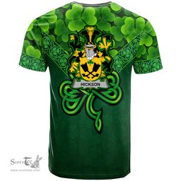 ScotsTee Shop Irish Hickson Coat of Arms Irish T Shirt Irish Shamrock Triangle Style