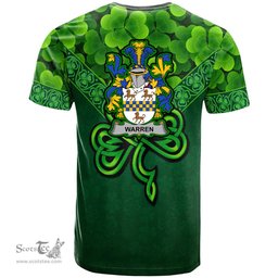 ScotsTee Shop Irish Warren Coat of Arms Irish T Shirt Irish Shamrock Triangle Style