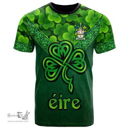 ScotsTee Shop Irish Warren Coat of Arms Irish T Shirt Irish Shamrock Triangle Style