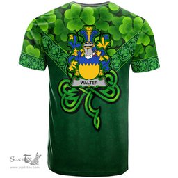 ScotsTee Shop Irish Walter Coat of Arms Irish T Shirt Irish Shamrock Triangle Style