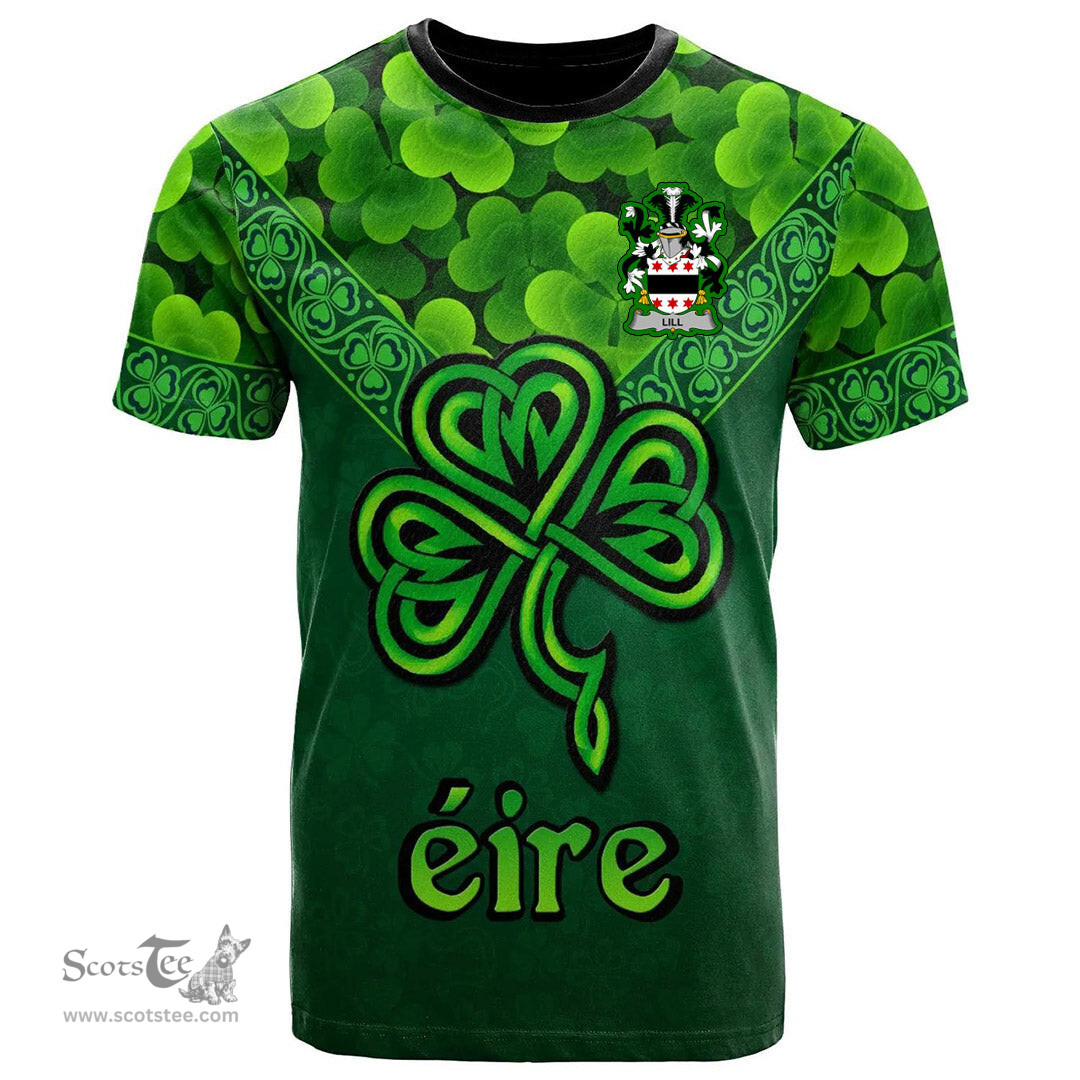 ScotsTee Shop Irish Lill Coat of Arms Irish T Shirt Irish Shamrock Triangle Style