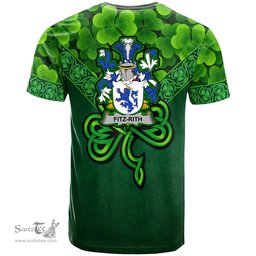 ScotsTee Shop Irish Fitz Rith Coat of Arms Irish T Shirt Irish Shamrock Triangle Style