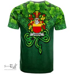 ScotsTee Shop Irish Carron Coat of Arms Irish T Shirt Irish Shamrock Triangle Style