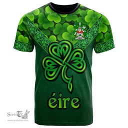 ScotsTee Shop Irish Leech Coat of Arms Irish T Shirt Irish Shamrock Triangle Style