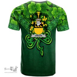 ScotsTee Shop Irish Owgan Coat of Arms Irish T Shirt Irish Shamrock Triangle Style