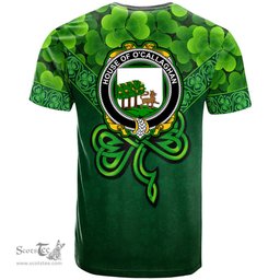 ScotsTee Shop Irish House of O CALLAGHAN Coat of Arms Irish T Shirt Irish Shamrock Triangle Style