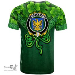 ScotsTee Shop Irish House of O DUNN Coat of Arms Irish T Shirt Irish Shamrock Triangle Style