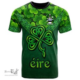 ScotsTee Shop Irish Langley Coat of Arms Irish T Shirt Irish Shamrock Triangle Style