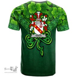 ScotsTee Shop Irish Vance Coat of Arms Irish T Shirt Irish Shamrock Triangle Style