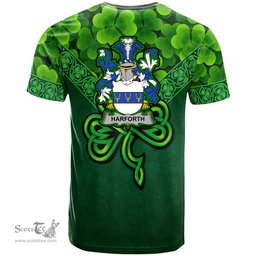 ScotsTee Shop Irish Harforth Coat of Arms Irish T Shirt Irish Shamrock Triangle Style
