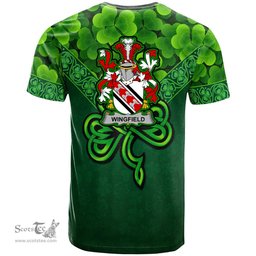 ScotsTee Shop Irish Wingfield Coat of Arms Irish T Shirt Irish Shamrock Triangle Style