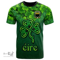 ScotsTee Shop Irish House of O HOGAN Coat of Arms Irish T Shirt Irish Shamrock Triangle Style
