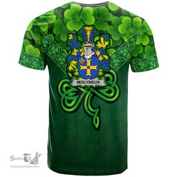 ScotsTee Shop Irish Molyneux Coat of Arms Irish T Shirt Irish Shamrock Triangle Style