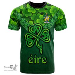 ScotsTee Shop Irish Day Coat of Arms Irish T Shirt Irish Shamrock Triangle Style