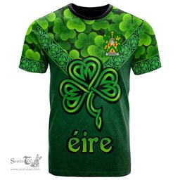 ScotsTee Shop Irish Drought Coat of Arms Irish T Shirt Irish Shamrock Triangle Style