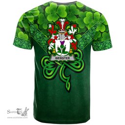 ScotsTee Shop Irish Webster Coat of Arms Irish T Shirt Irish Shamrock Triangle Style