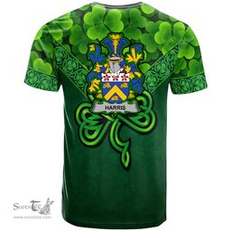ScotsTee Shop Irish Harris Coat of Arms Irish T Shirt Irish Shamrock Triangle Style