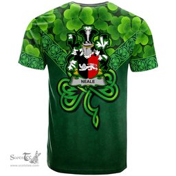 ScotsTee Shop Irish Neale Coat of Arms Irish T Shirt Irish Shamrock Triangle Style