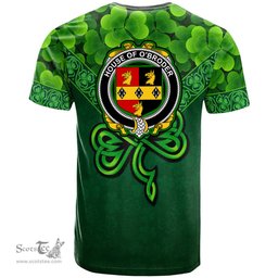 ScotsTee Shop Irish House of O BRODER Coat of Arms Irish T Shirt Irish Shamrock Triangle Style