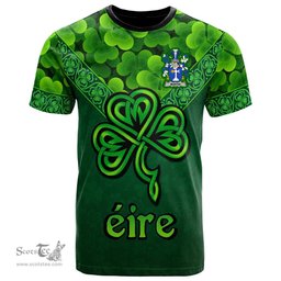 ScotsTee Shop Irish Martin Coat of Arms Irish T Shirt Irish Shamrock Triangle Style