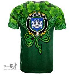 ScotsTee Shop Irish House of O KELLY Coat of Arms Irish T Shirt Irish Shamrock Triangle Style