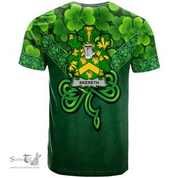 ScotsTee Shop Irish Skereth or Skerret Coat of Arms Irish T Shirt Irish Shamrock Triangle Style