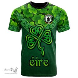 ScotsTee Shop Irish House of O BOYLAND Coat of Arms Irish T Shirt Irish Shamrock Triangle Style