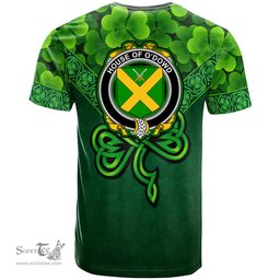 ScotsTee Shop Irish House of O DOWD Coat of Arms Irish T Shirt Irish Shamrock Triangle Style