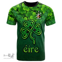 ScotsTee Shop Irish McWorth or MacWorth Coat of Arms Irish T Shirt Irish Shamrock Triangle Style